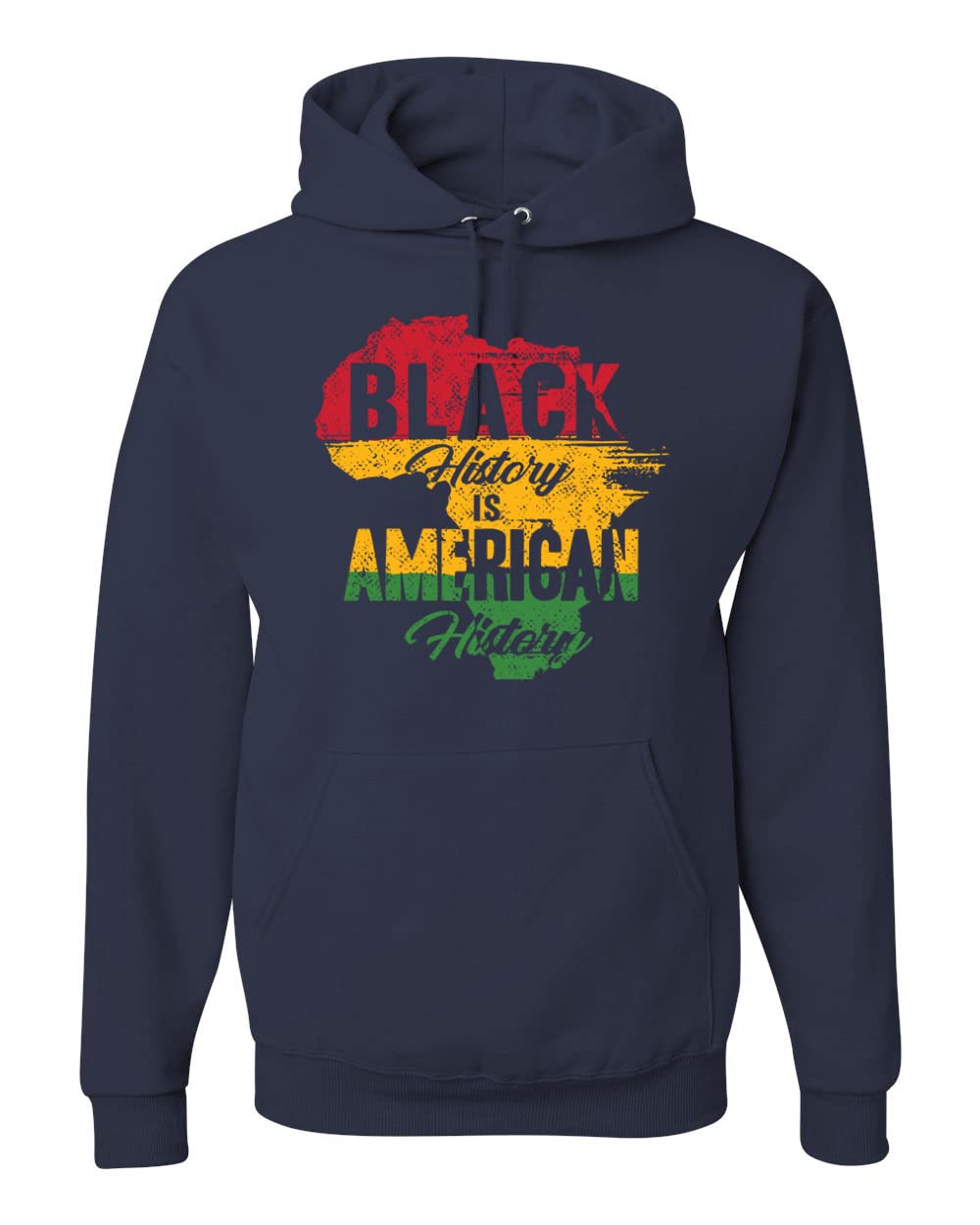 Black History is American History Black Pride Unisex Graphic Hoodie Sweatshirt - Black Culture Apparel for Men & Women - Perfect for Black History Month, Civil Rights Events & Everyday Wear