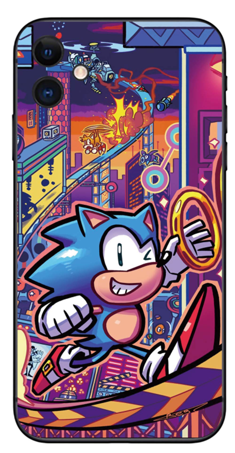 Sonic Hedgehog Anime Manga Comic Phone Case for iPhone 13 Pro Max - Durable Protective Cover with Unique Design - Perfect for Gaming Fans, Anime Lovers & Everyday Use