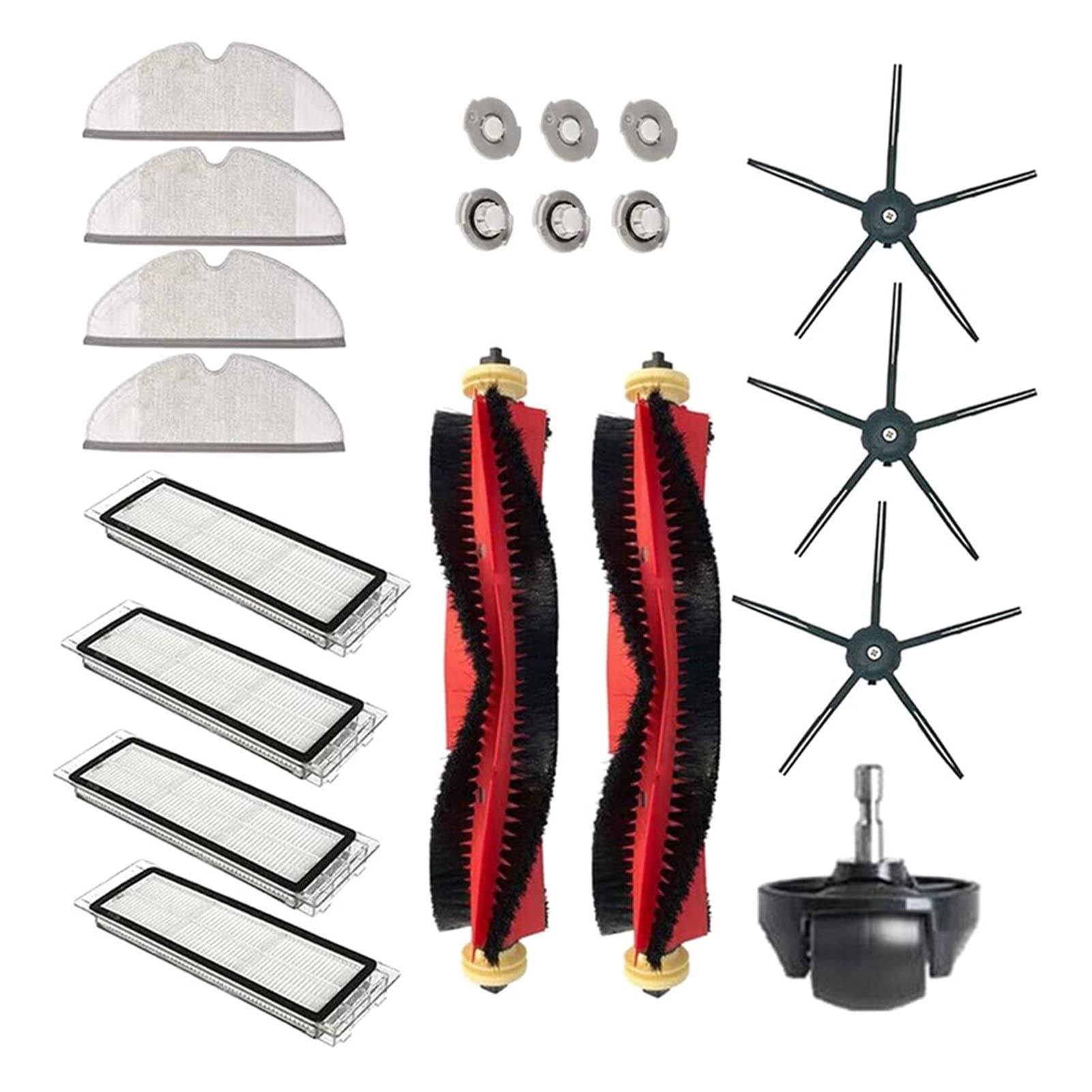 WENCY Vacuum Cleaner Accessories - Compatible with Xiaomi Roborock S6/S60/S65/S5 MAX/T6 - Replacement Parts for Efficient Floor Cleaning | Perfect for Home & Pet Hair Care