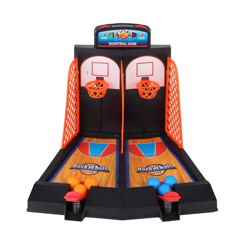 VGEBY Mini Double Basketball Shooting Game - Fun Desktop Basketball Machine for Kids & Adults - Perfect for Office, Home, and Party Entertainment