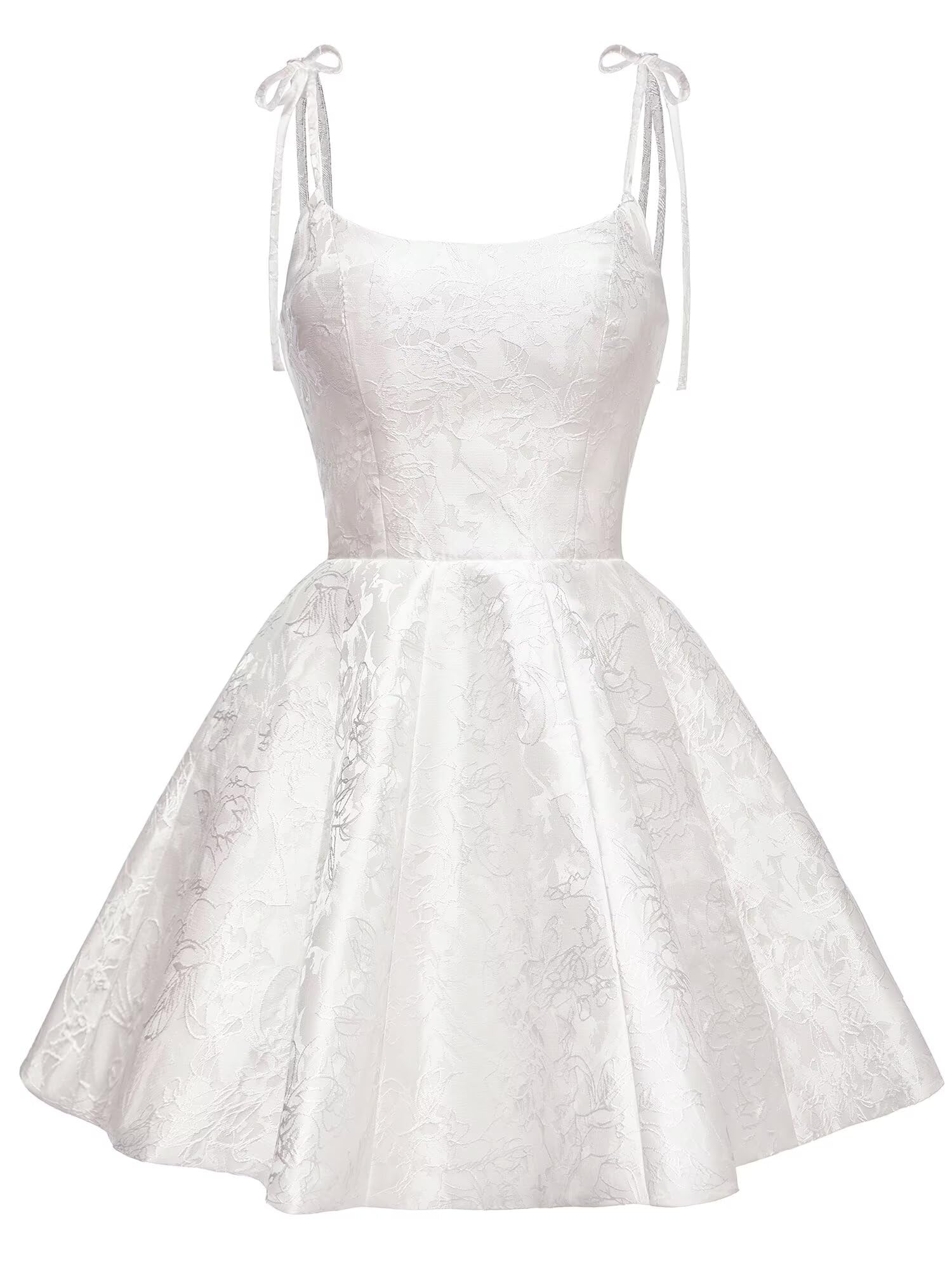 2025 Satin Homecoming Dresses for Teens - Short Spaghetti Strap Floral Prom Dress | Cocktail Party Gown for HOCO, Sweet 16, Graduation & Special Occasions