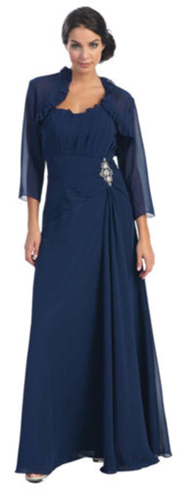 Elegant May Queen MQ630 Mother of The Bride Dress with Matching Jacket - Perfect for Weddings, Formal Events & Special Occasions