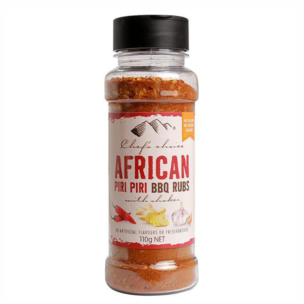Chef's Choice African Piri Piri BBQ Rub - Premium Spice Blend for Grilling, Smoking & Roasting - Perfect for Chicken, Steak & Seafood