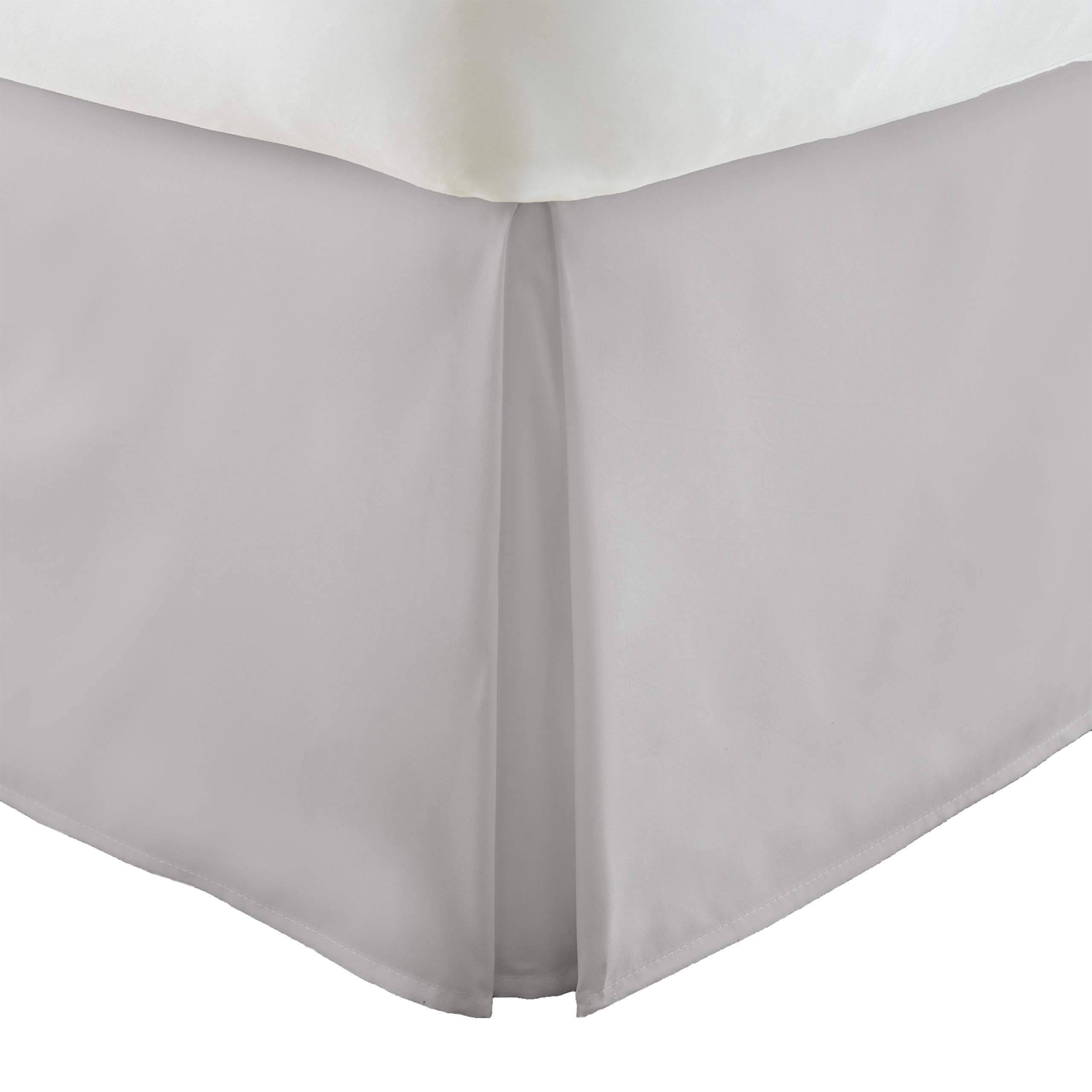 iEnjoy Home Pleated Bed Skirt for Twin XL Beds - Light Gray (IEH-BEDSKIRT-TWINXL-LGRAY) | Perfect for Guest Rooms & Master Bedrooms