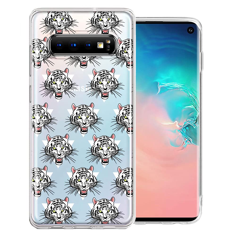 Fierce Tiger Polkadot Samsung Galaxy S10 Case - Stylish Double Layer Protection for Daily Use