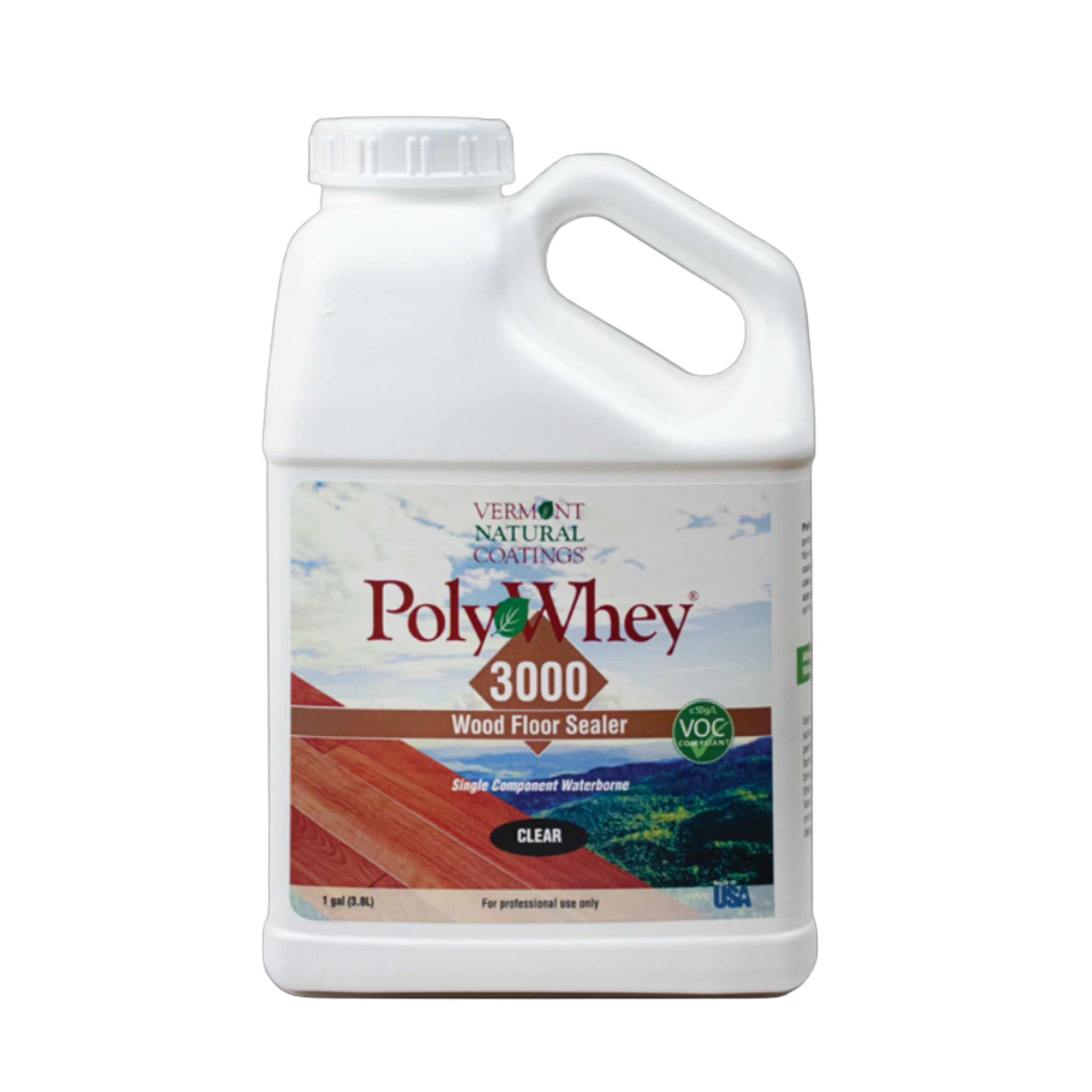 Vermont Natural Coatings PolyWhey 3000 Wood Floor Sealer - Non-Toxic, Eco-Friendly Finish for Hardwood Floors | Perfect for Living Rooms, Bedrooms & High-Traffic Areas