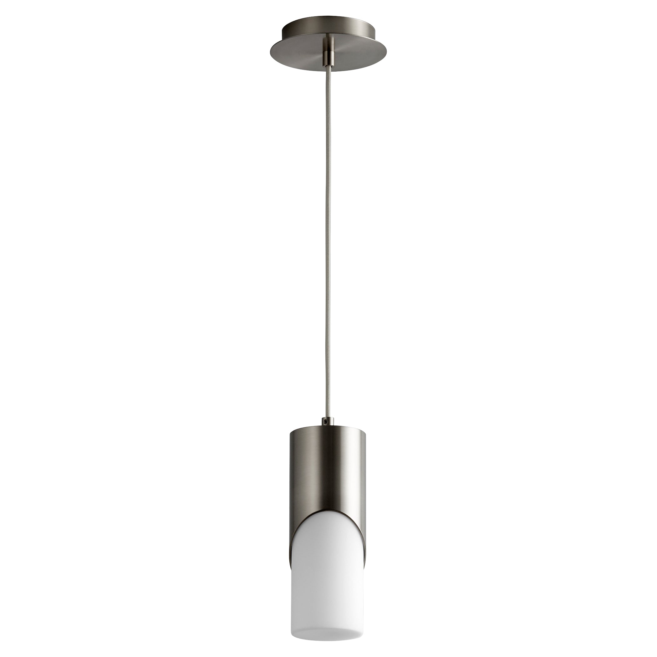 Oxygen Ellipse 3 677 124 Pendant Light Fixture in Satin Nickel Finish - Modern Ceiling Lighting for Living Room, Bedroom & Dining Room
