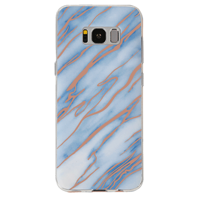 Sky Blue Rose Gold Chrome Samsung Galaxy Case - Stylish Protective Phone Cover for Samsung Galaxy Series | Perfect for Everyday Use, Travel & Gifting