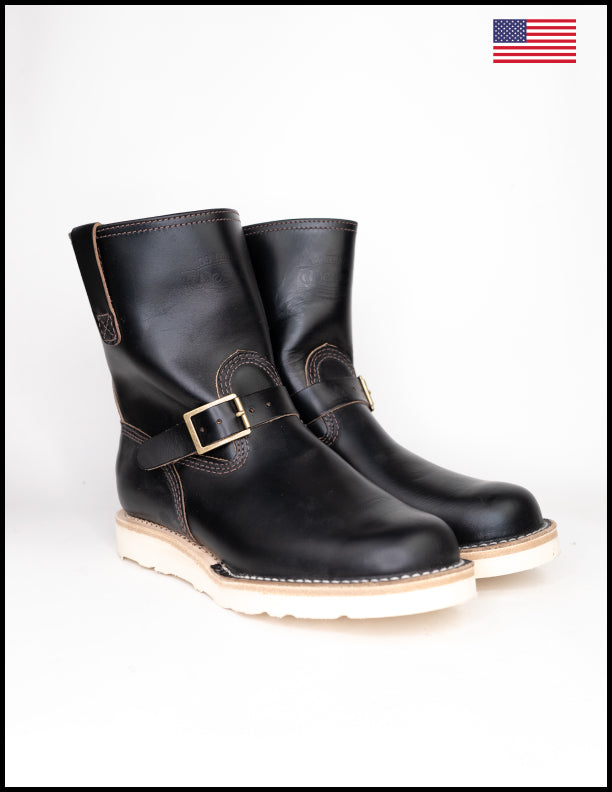 Wesco Boots X The Shop BHH Short Stack Horsehide Engineer Boots - Premium Leather Work Boots for Motorcycle Riding & Outdoor Adventures