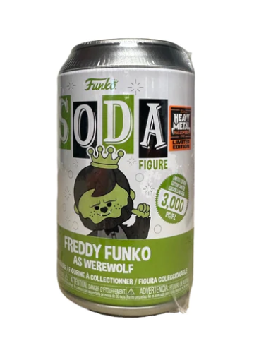 Freddy as Werewolf (Green) Soda Vinyl Figure - Heavy Metal Collectible Box of Fun - Perfect for Horror Fans & Pop Culture Collectors