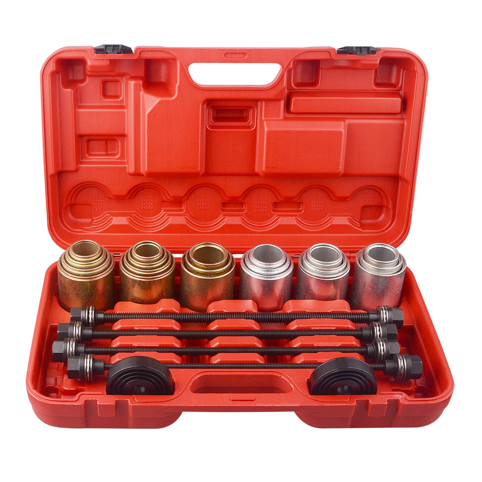 Universal Press and Pull Sleeve Bearing Removal Tool Kit - Professional Installer Tool for Bushings, Bearings, Gears - Perfect for Automotive, Machinery Repair & DIY Projects