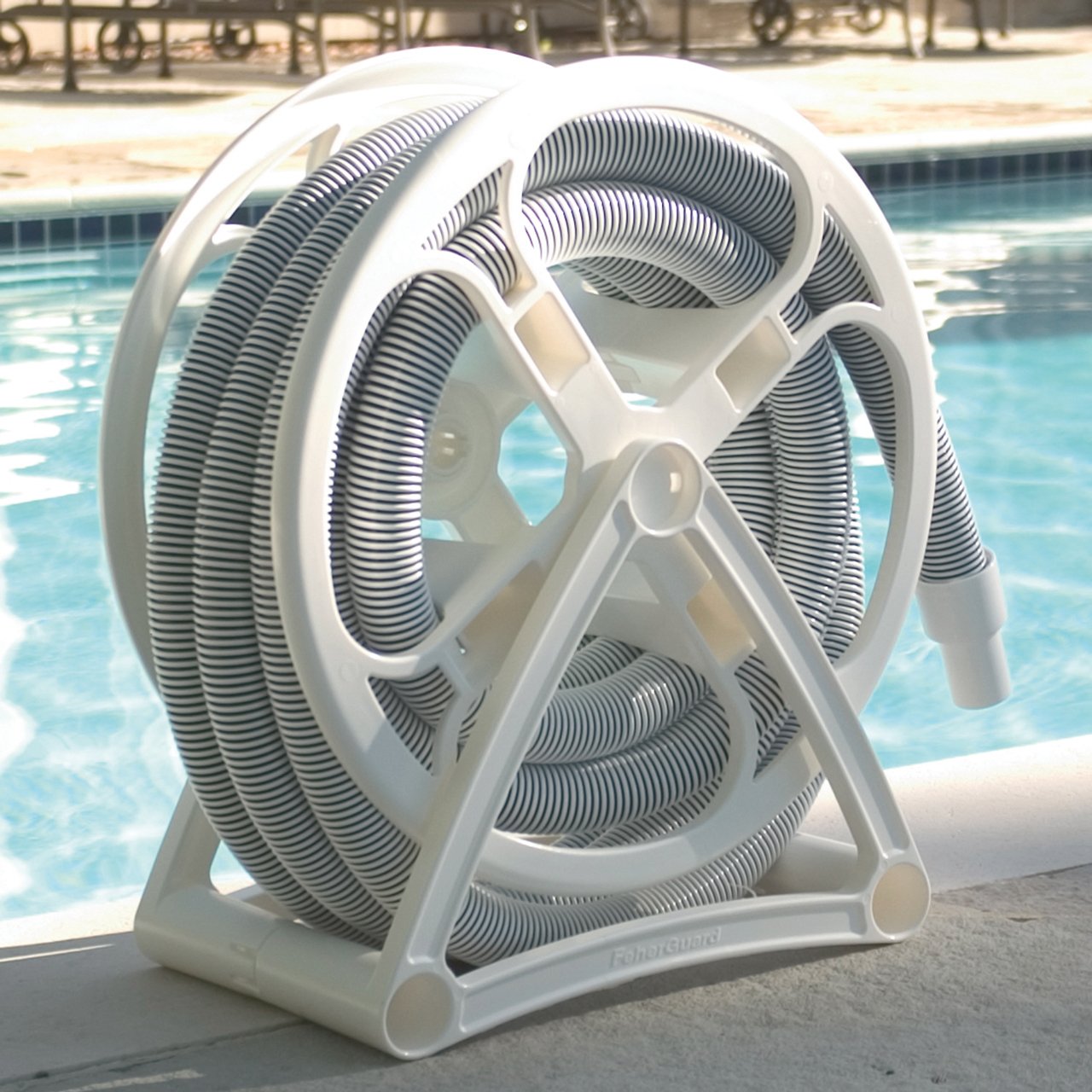Feherguard FGVHG Heavy Duty Vacuum Hose Reel - 50ft Retractable Air Hose for Workshop, Garage & Car Detailing - Durable Commercial Grade Vacuum Accessory for Home and Industrial Use