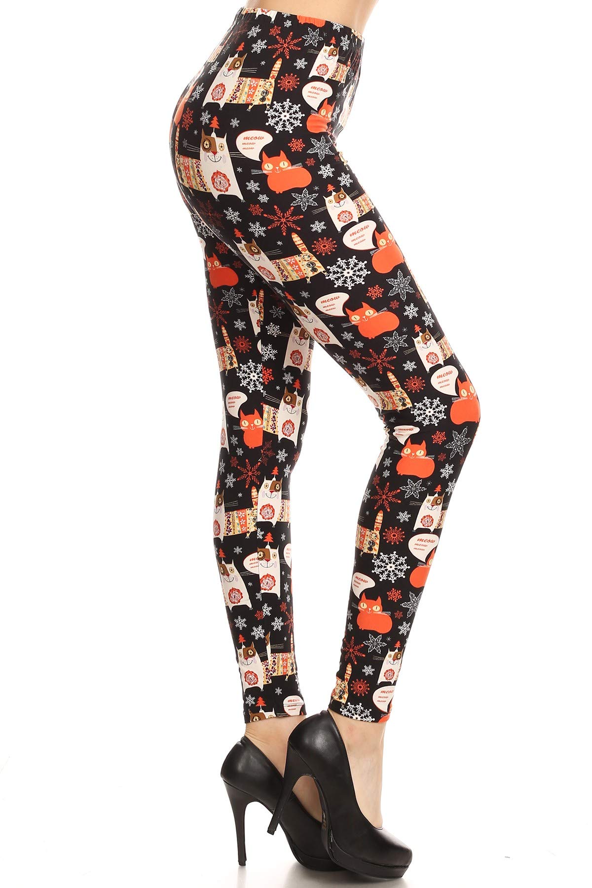 Leggings Depot Women's High Waisted Christmas Holiday Print Leggings - Festive Novelty Yoga Pants in Plus & Regular Sizes | Perfect for Holiday Parties, Gift Exchange & Winter Workouts