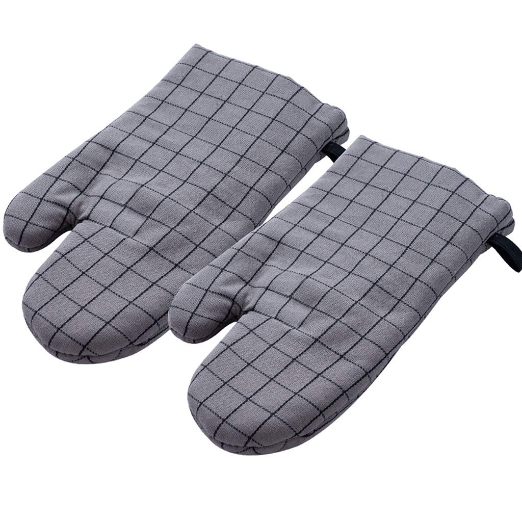 Heat-Resistant Oven Gloves for Baking & Cooking - Anti-Scalding Microwave & Kitchen Gloves with High Temperature Insulation (Grey Square, 26×14cm) - Perfect for Grilling, Baking, and Handling Hot Dishes Safely