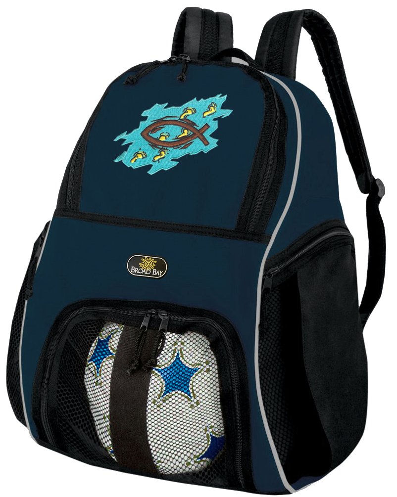 Christian Soccer Backpack for Men & Women - Inspirational Bible Verse Sports Backpack for Volleyball, Gym & School - Durable Athletic Backpack for Training, Travel & Daily Use