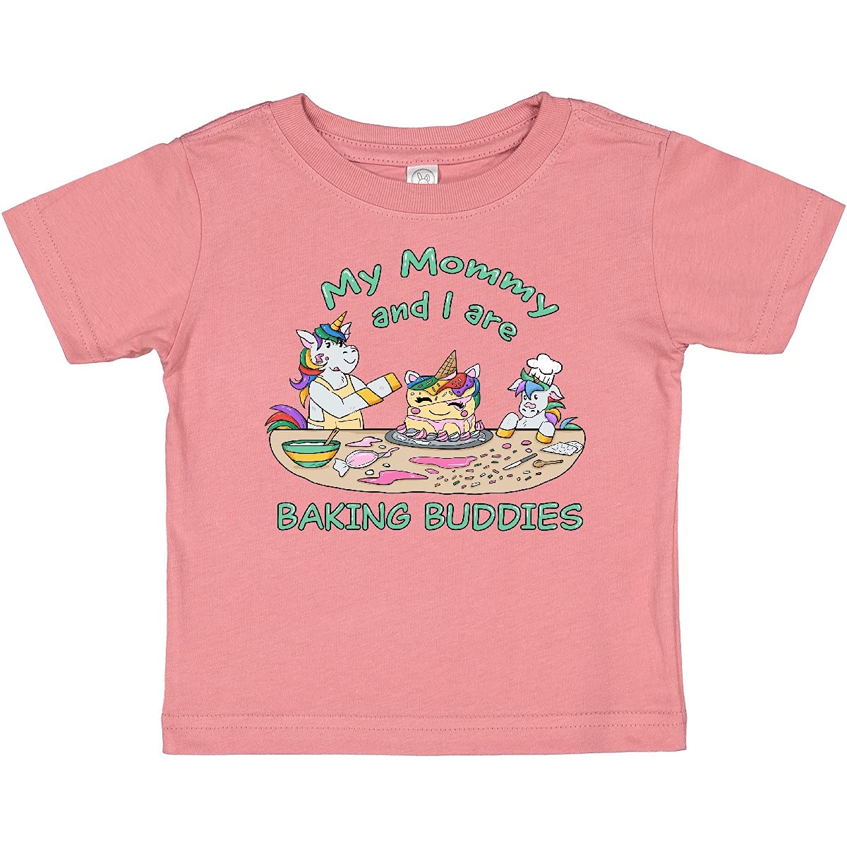 Inktastic My Mommy and I are Baking Buddies Baby T-Shirt | Cute Matching Mother & Daughter Baking Outfit | Perfect for Baking Activities, Family Photos & Special Occasions