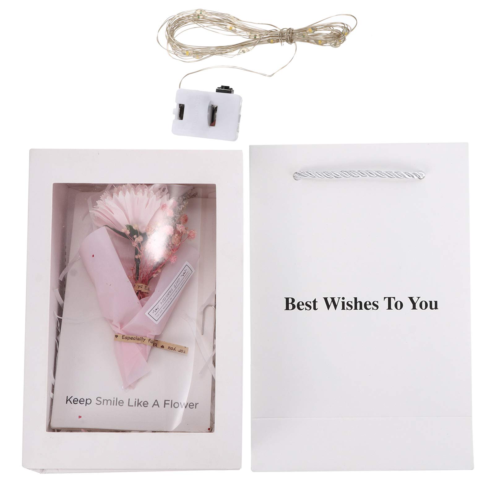BESPORTBLE Handmade Dried Flower Greeting Card Set - DIY Floral Bouquet Blessing Card for Weddings, Anniversaries & Special Occasions
