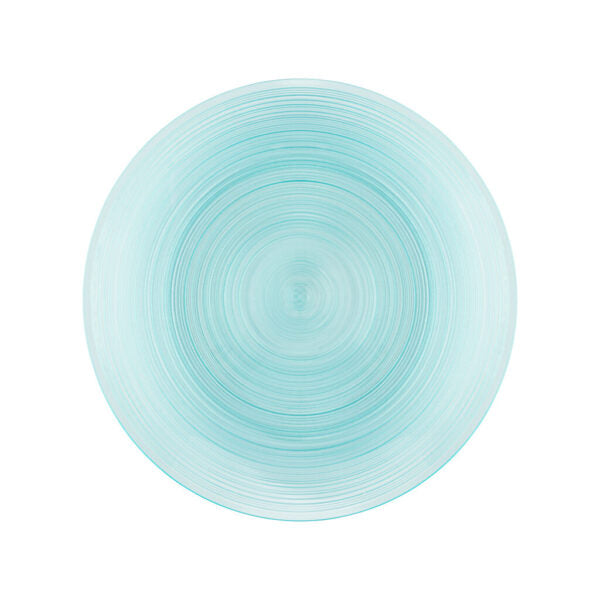 Crystal Clear Round Plastic Plates - 12-Pack Shatterproof Disposable Dinner Plates for Parties, Picnics, and Events - Elegant Aqua Transparent Design