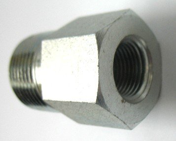 AF C3209-08-06-1/2 Male Pipe to 3/8 Female Pipe Adapter (.840''-14 Threads x .675''-18 Threads) - Brass Pipe Fitting for Plumbing, Hydraulic Systems & Industrial Applications