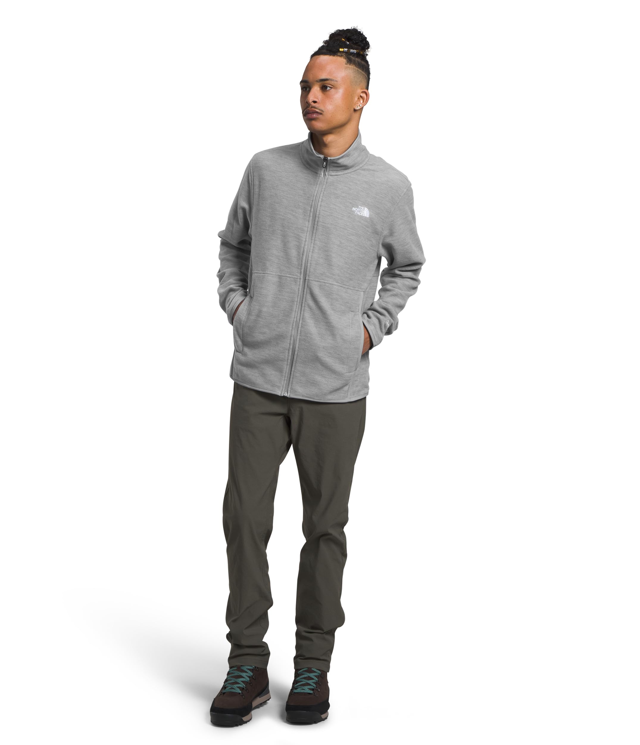 The North Face Men's Alpine Polartec 100 Fleece Jacket - Lightweight Warm Winter Outdoor Pullover for Hiking, Camping & Daily Wear