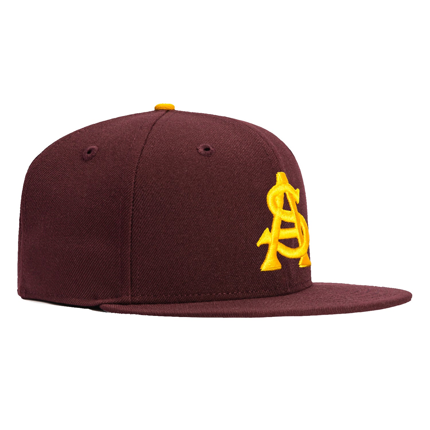 New Era 59Fifty Arizona State Sun Devils AS Baseball Cap - Maroon & Gold - Official NCAA College Team Snapback Hat for Sports Fans & Game Day Outfits