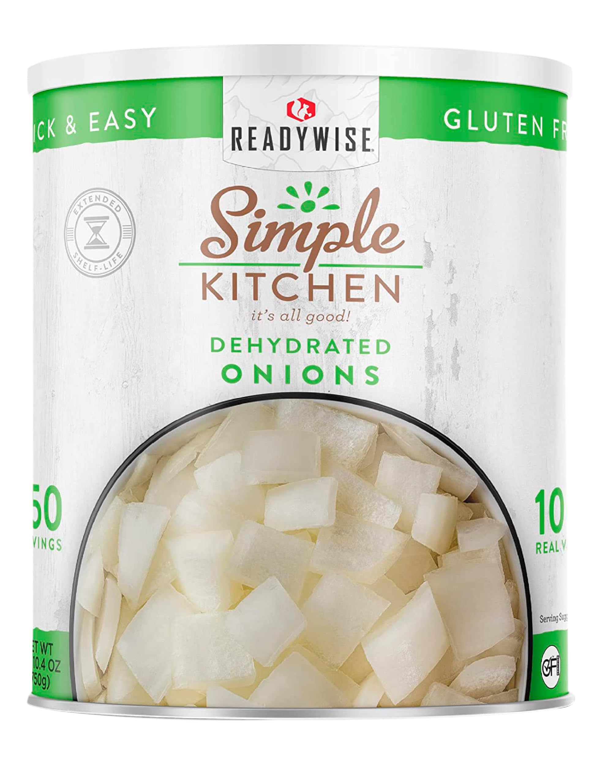 ReadyWise Freeze Dried Chopped Onions - 250 Servings, Gluten Free Emergency Food Supply in #10 Can for Camping, Survival & MRE - Long Shelf Life Dehydrated Onions for Cooking, Baking & Food Storage