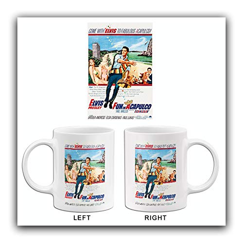 Elvis Presley Fun In Acapulco 1963 Movie Poster Coffee Mug - Vintage Collectible Gift for Elvis Fans - Perfect for Home, Office & Movie Nights