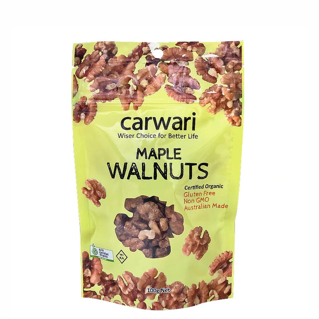 Organic Walnut Maple Roasted Snacks - Healthy & Crunchy Nuts for Snacking, Baking & Cooking - Perfect for Salads, Desserts & Trail Mixes