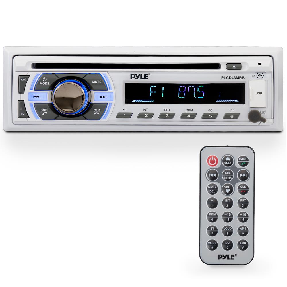 Marine Bluetooth CD/MP3 Car Stereo Receiver - Waterproof Digital Media Player for Boats, Cars & Trucks | Hands-Free Calling & Music Streaming