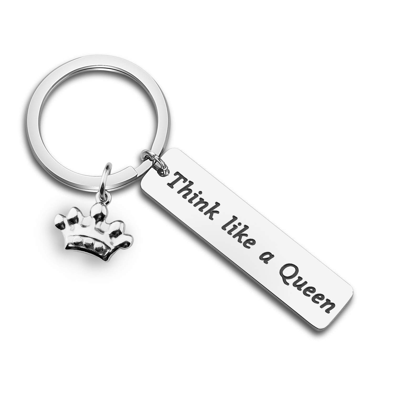 Queen Crown Charm Keychain with Inspirational Quotes - Motivational Gift for Women, Best Friends, Coworkers - Perfect for Birthdays, Graduation, Christmas & Daily Encouragement
