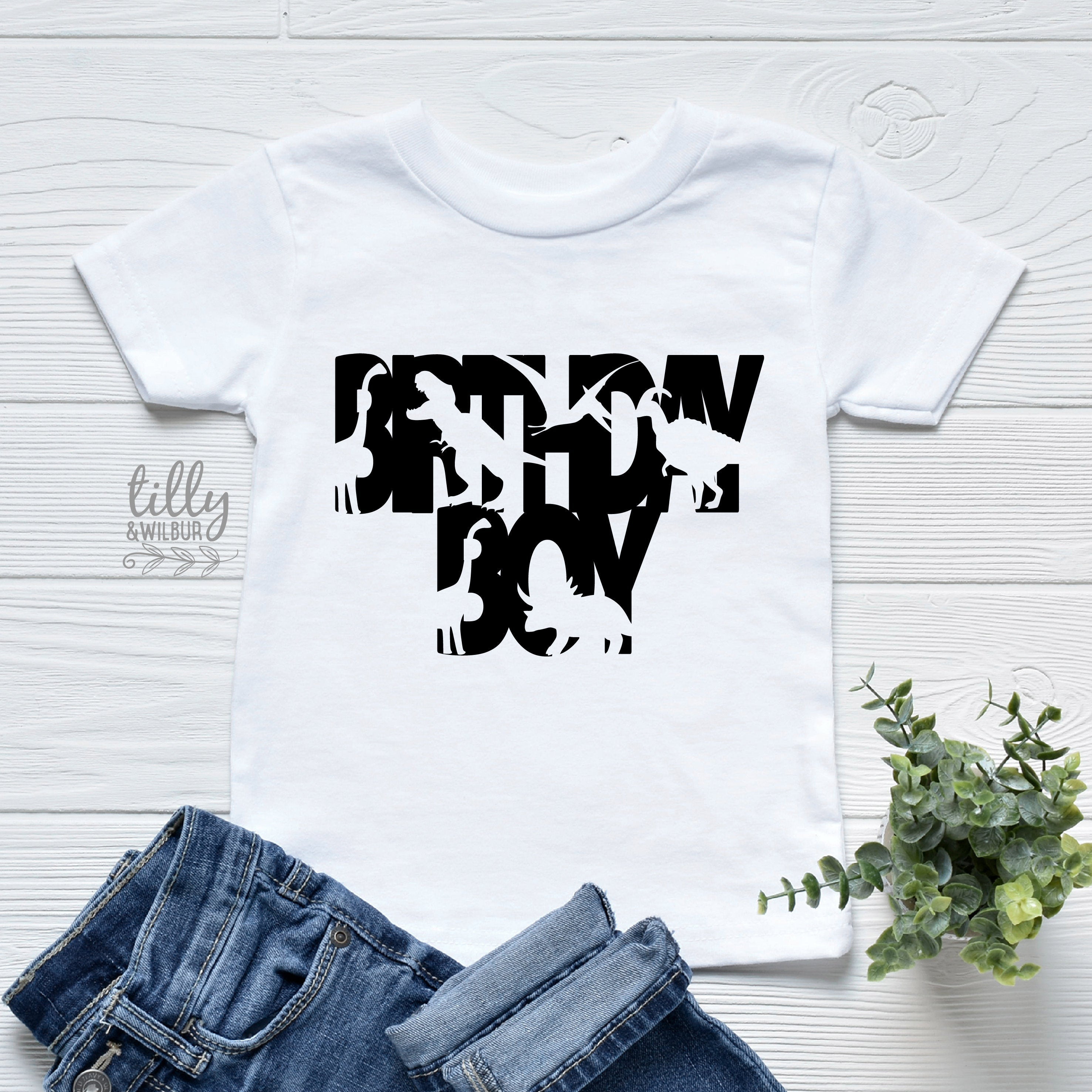 Dinosaur Birthday T-Shirt for Boys - Cute Dino Graphic Tee for Kids Birthday Party & Casual Wear