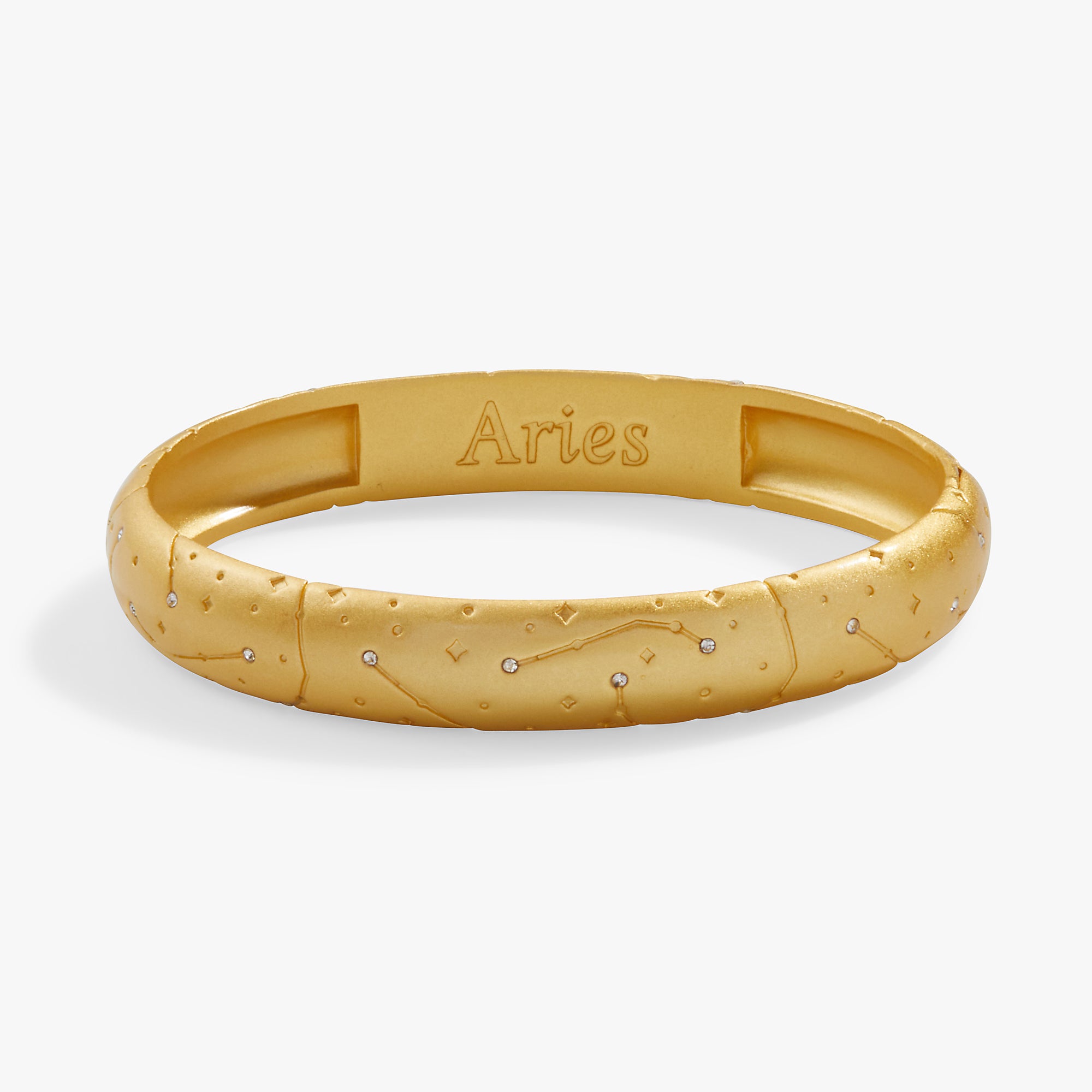 Aries Zodiac Hinge Bangle Bracelet - Gold & Silver Zodiac Sign Jewelry for Women - Perfect for Birthday Gifts, Astrology Lovers & Everyday Wear