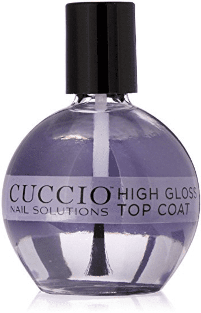 Cuccio Colour Nail Solutions Top Coat - 2.5 oz Long-Lasting High Gloss Nail Polish Sealer for Salon-Quality Manicures at Home | Perfect for Gel, Acrylic & Natural Nails