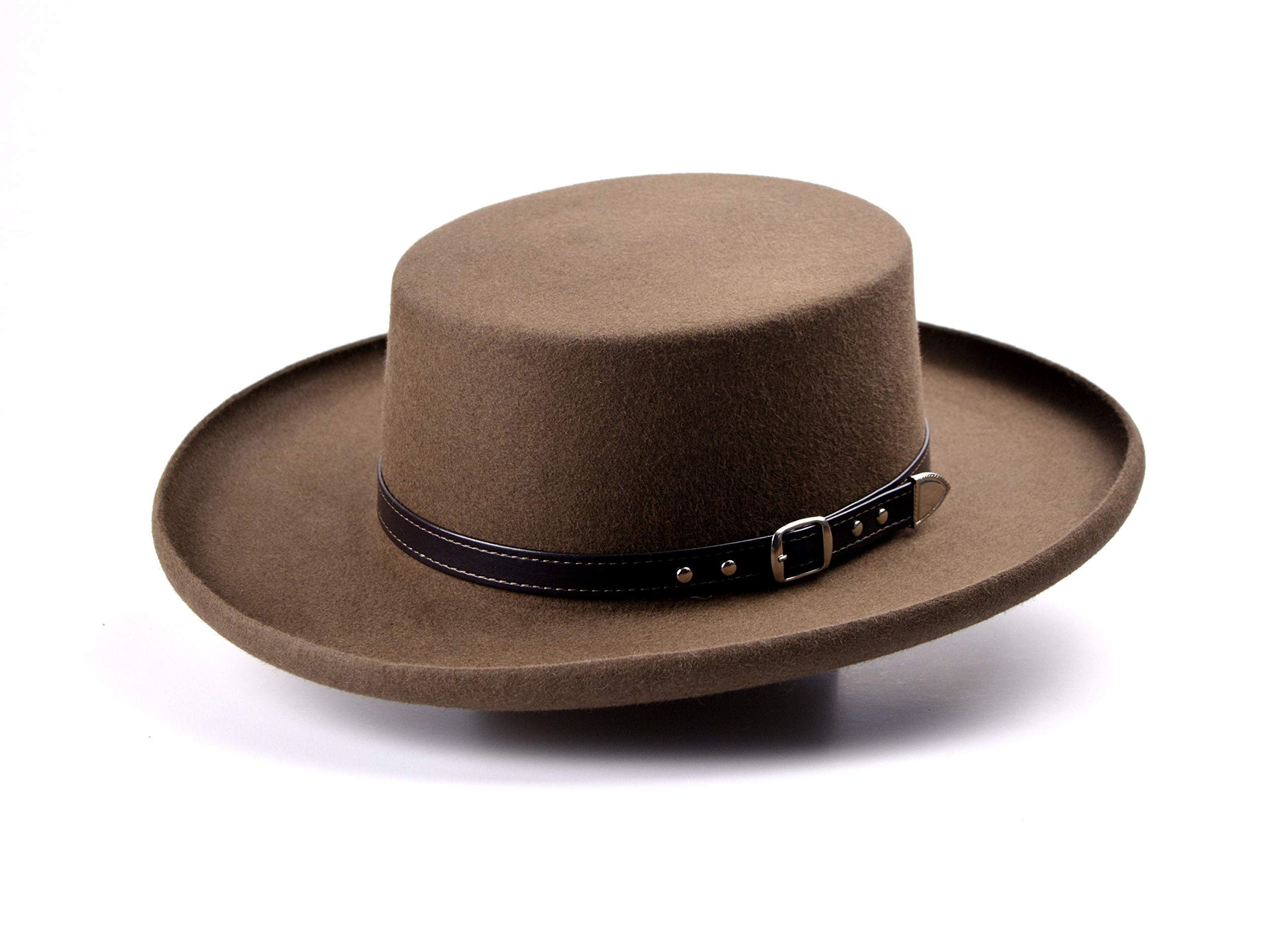 Premium Wide Brim Gambler Hat - The RANCHER - 100% Rabbit Fur Felt Cowboy Hat for Men & Women - Western Style, Sun Protection, Outdoor Rodeo & Country Fashion Accessory