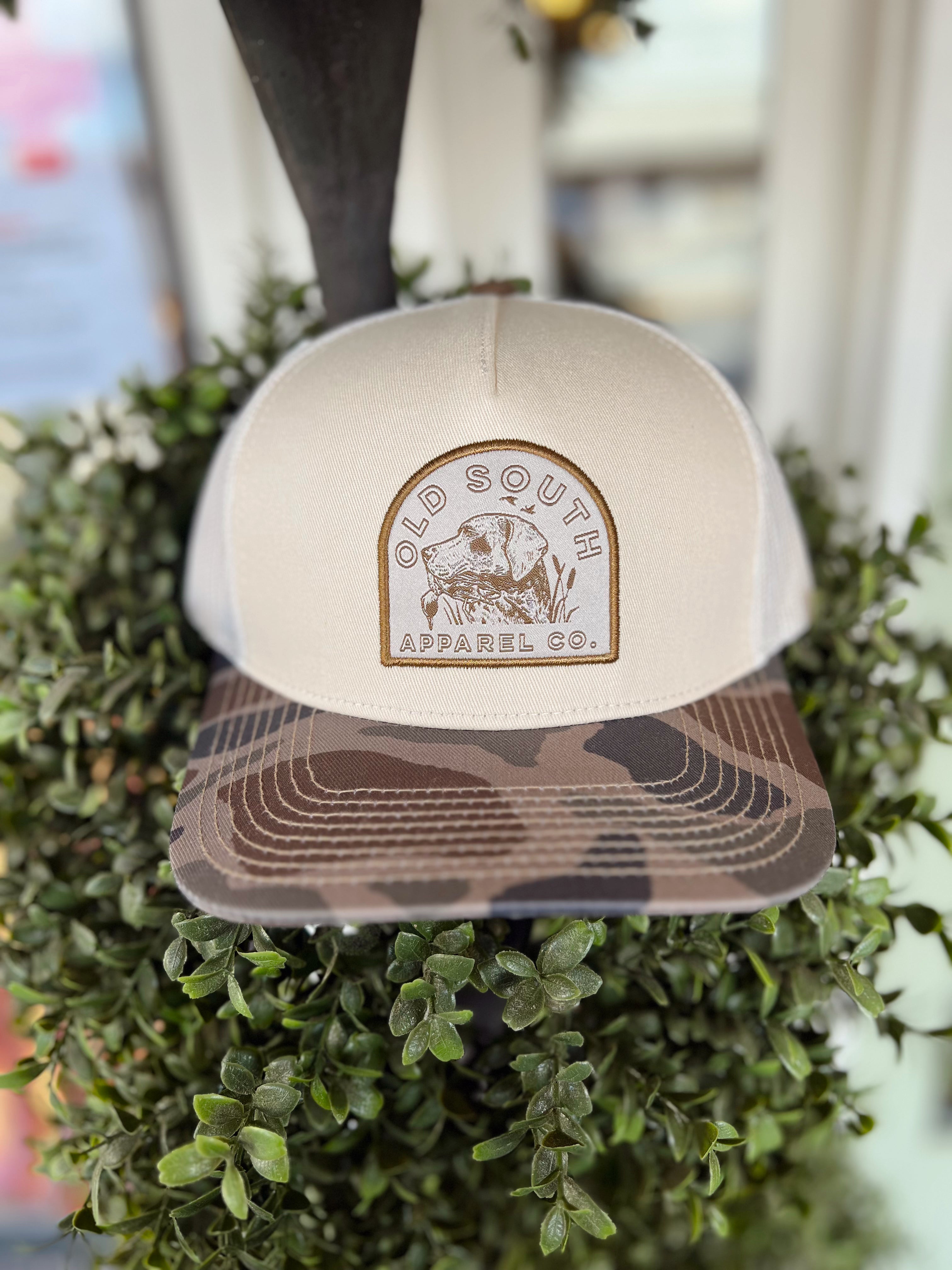 Old South Apparel Hunting Dog Trucker Hat - Adjustable Mesh Back Baseball Cap for Outdoor Adventures, Fishing & Hunting Gear