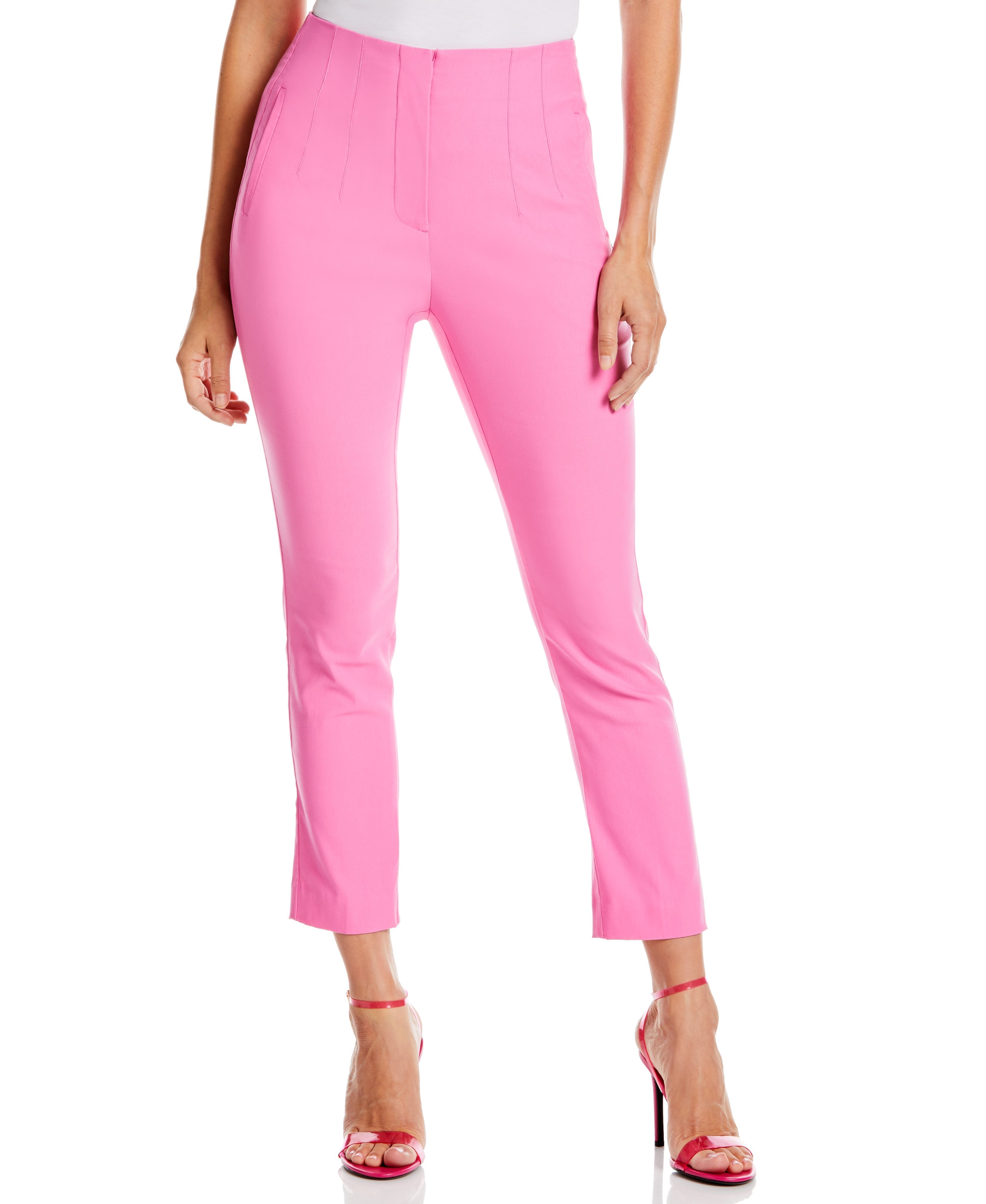 Straight Leg Pants for Women - High Waisted Office Trousers, Comfortable Stretch Work Pants for Business Casual & Professional Wear