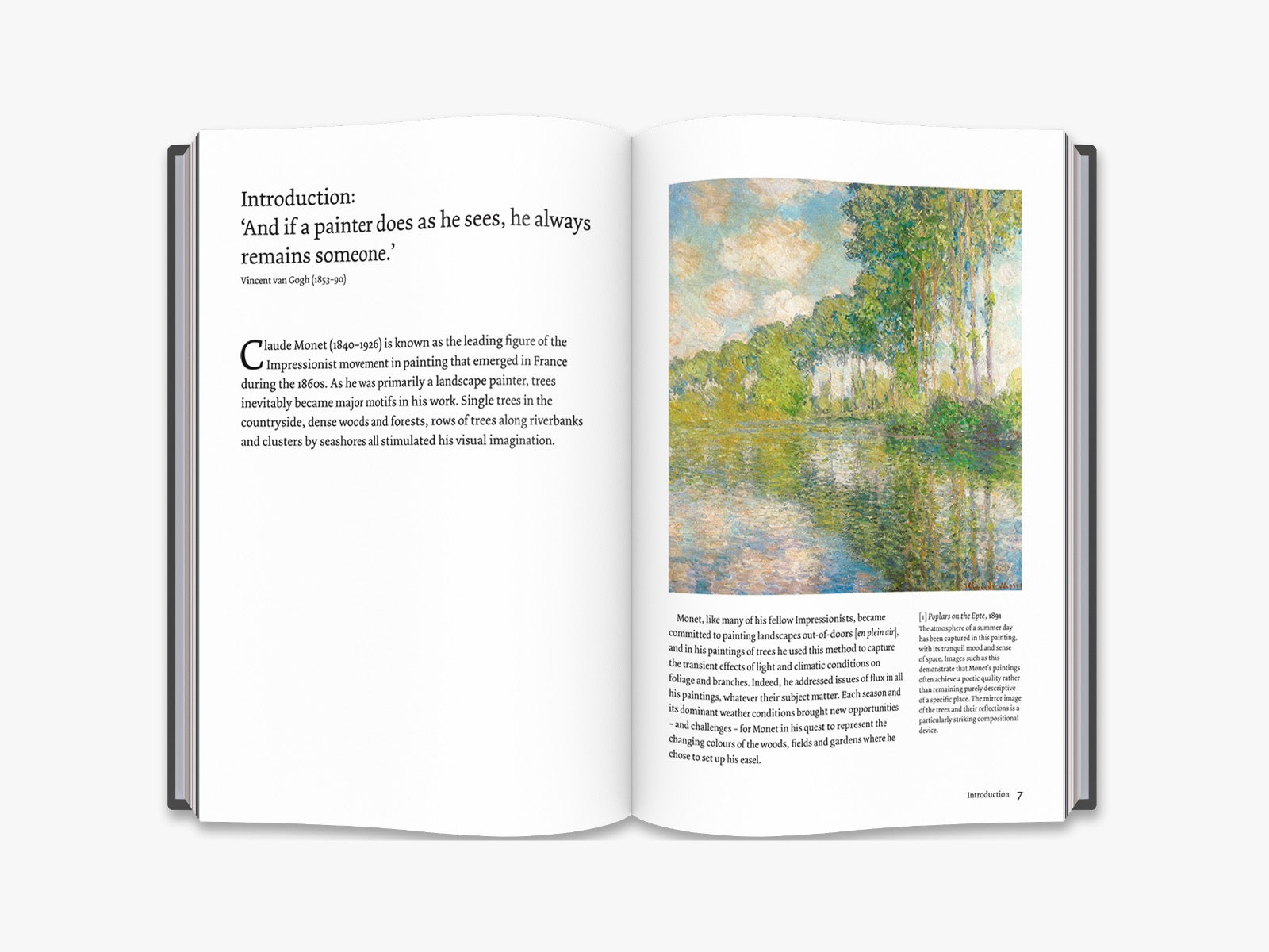 Monet's Trees - Handmade Impressionist Art Prints for Home & Office Decor | Perfect for Living Room, Bedroom & Gift Ideas