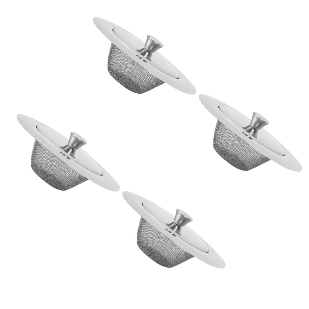 Stainless Steel Sink Strainers 4pcs - Bathtub Drain Plug for Kitchen & Bathroom