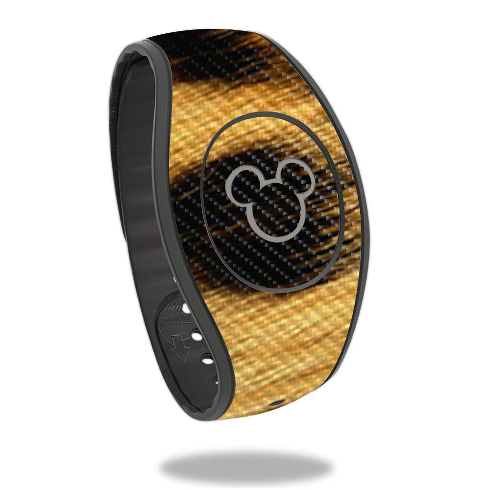 Premium Carbon Fiber Skin for Disney MagicBand 2 - Cheetah Print | Protective & Durable Textured Cover | Easy to Apply & Remove | USA Made | Perfect for Theme Parks, Travel & Disney Fans