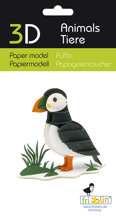 3D Paper Model Puffin Kit - DIY Origami Bird Craft for Kids & Adults - Perfect for Home Decor, Classroom Projects, and Gift Giving