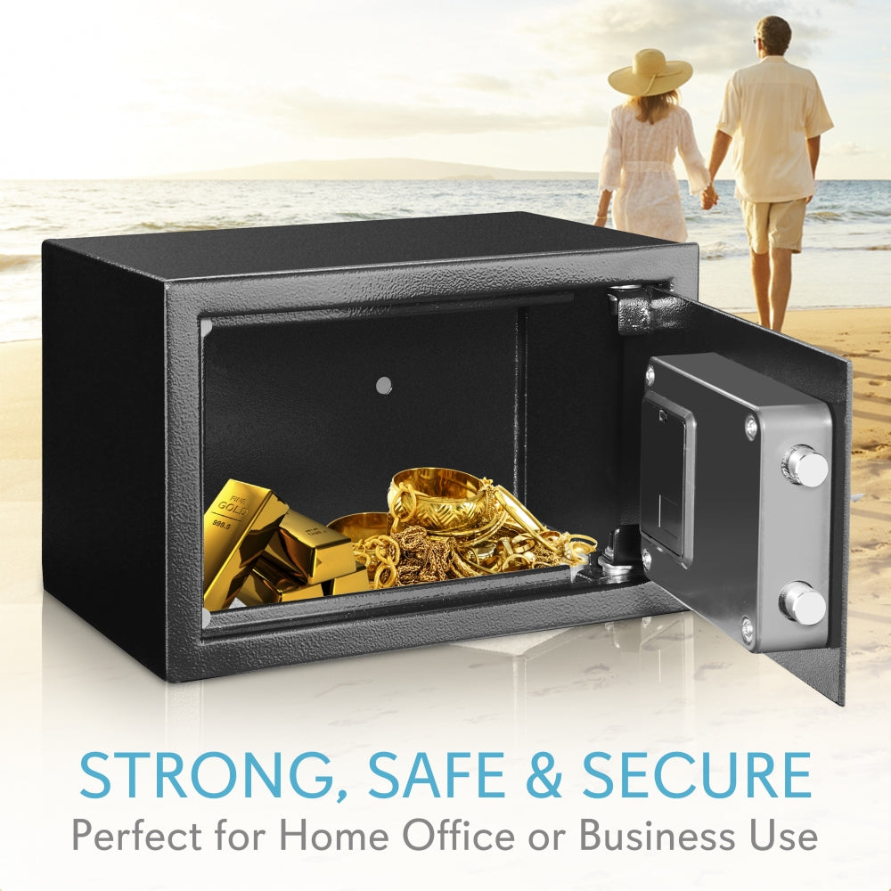 Electronic Safe Box - Digital Security Lock Box for Home & Office Use - Protect Valuables, Documents & Cash