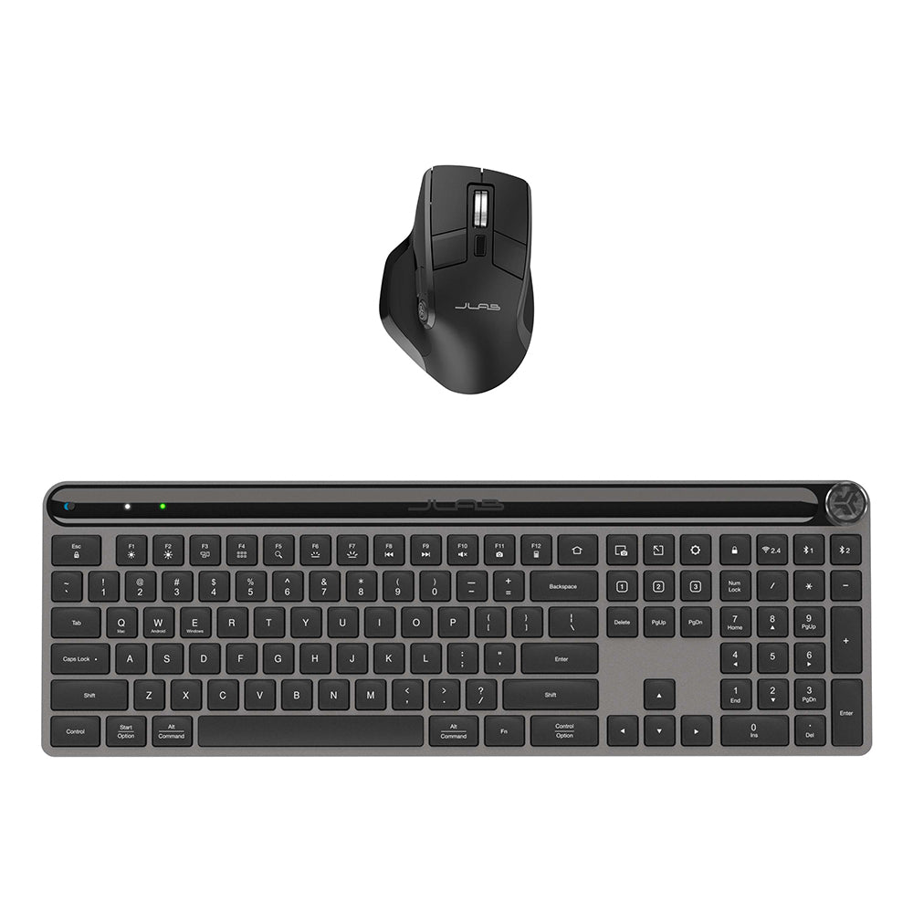 JLab Epic Wireless Keyboard and Mouse Combo - Ergonomic Design for Home, Office, and Gaming Use