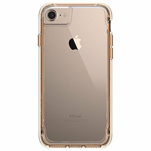 Griffin Survivor Clear Protective Case for iPhone 6/7/8/SE (2020) - Gold Transparent Cover (Model GB42925) | Shockproof & Scratch-Resistant Phone Case for Everyday Use & Outdoor Activities