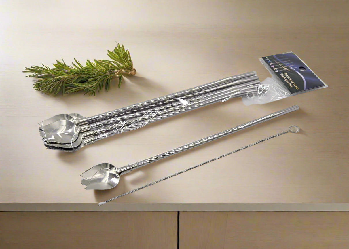 6-Piece Silver Tea Spoon Set - Elegant Stainless Steel Dessert Spoons for Tea, Coffee, and Desserts - Perfect for Afternoon Tea, Parties, and Home Dining