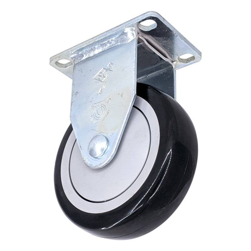 4 Pack 1-1/4 Inch Polypropylene Rigid Casters - 350 lbs Capacity per Caster - Heavy Duty Wheels for Carts, Furniture, and Industrial Equipment