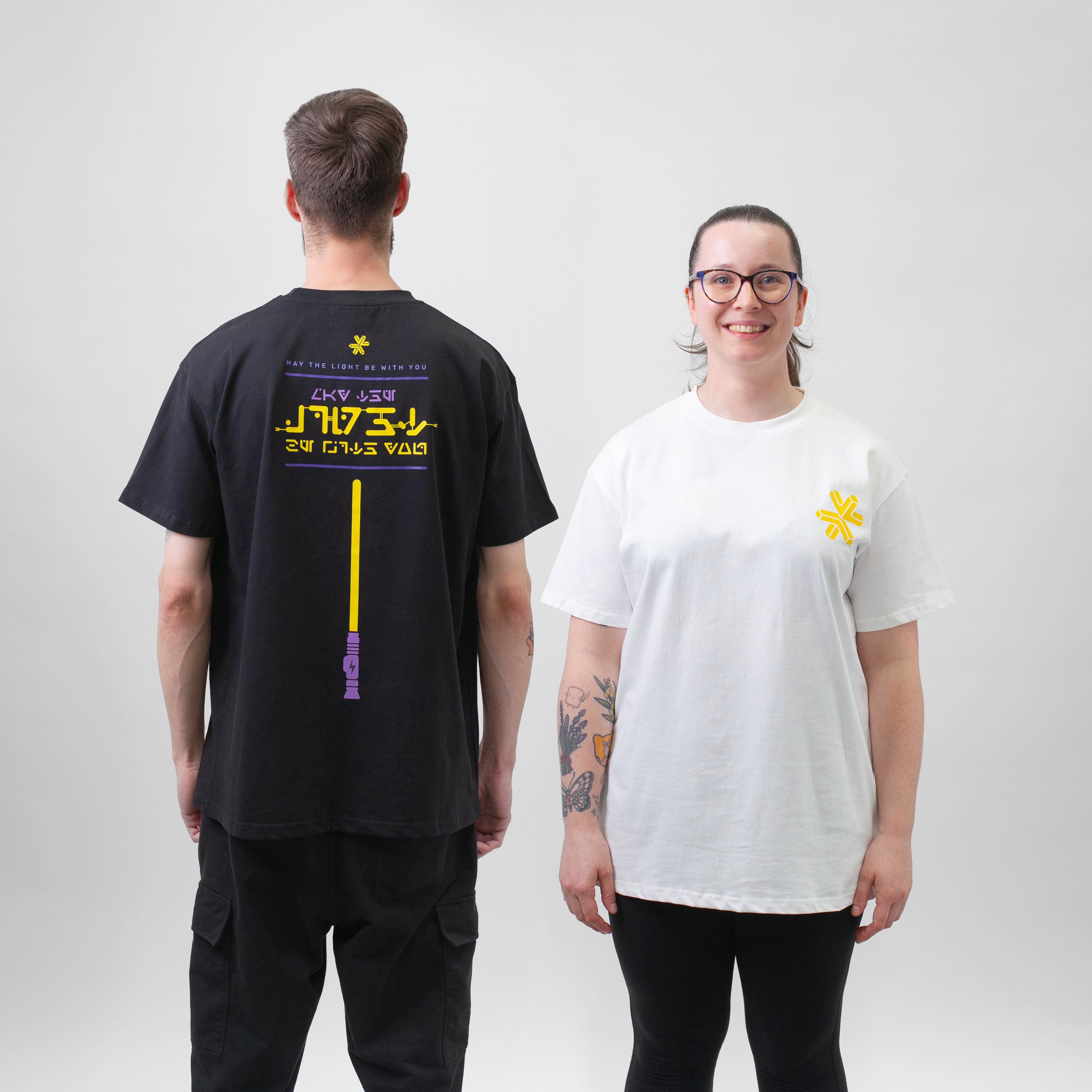 Light My Bricks™ Star Wars Lightsaber T-Shirt - Cool Jedi & Sith Inspired Graphic Tee for Men & Women - Perfect for Cosplay, Conventions & Everyday Wear