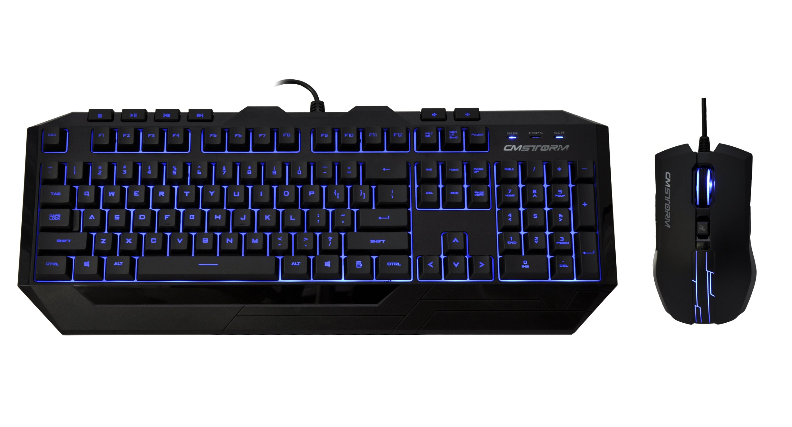 Cooler Master Devastator Blue LED Gaming Keyboard and Mouse Combo - Wired USB Mechanical Keyboard with Ergonomic Mouse for PC Gamers - Perfect for FPS, MOBA and Esports Gaming
