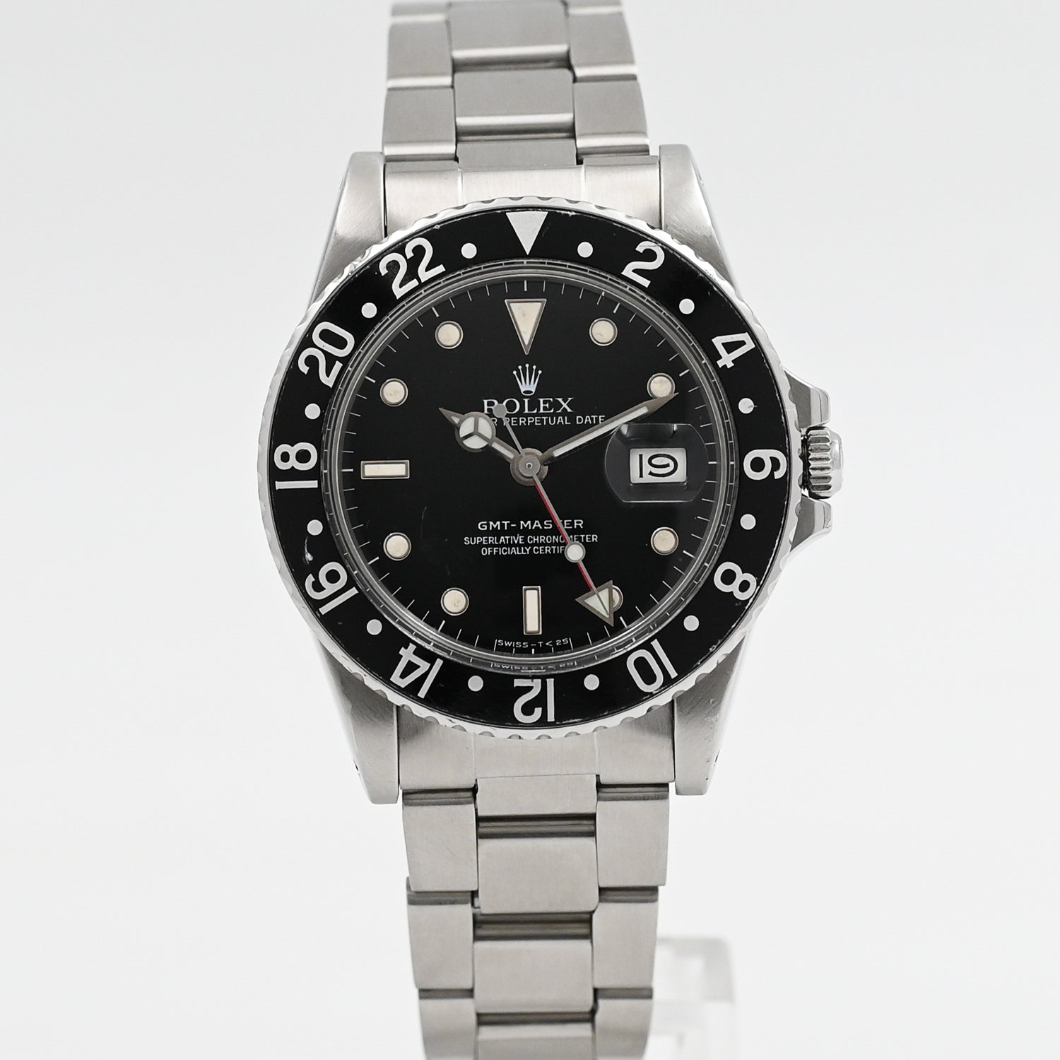 Vintage Rolex GMT-Master 16750 Pepsi Bezel Stainless Steel Watch 1984 - Perfect for Collectors & Travel Enthusiasts