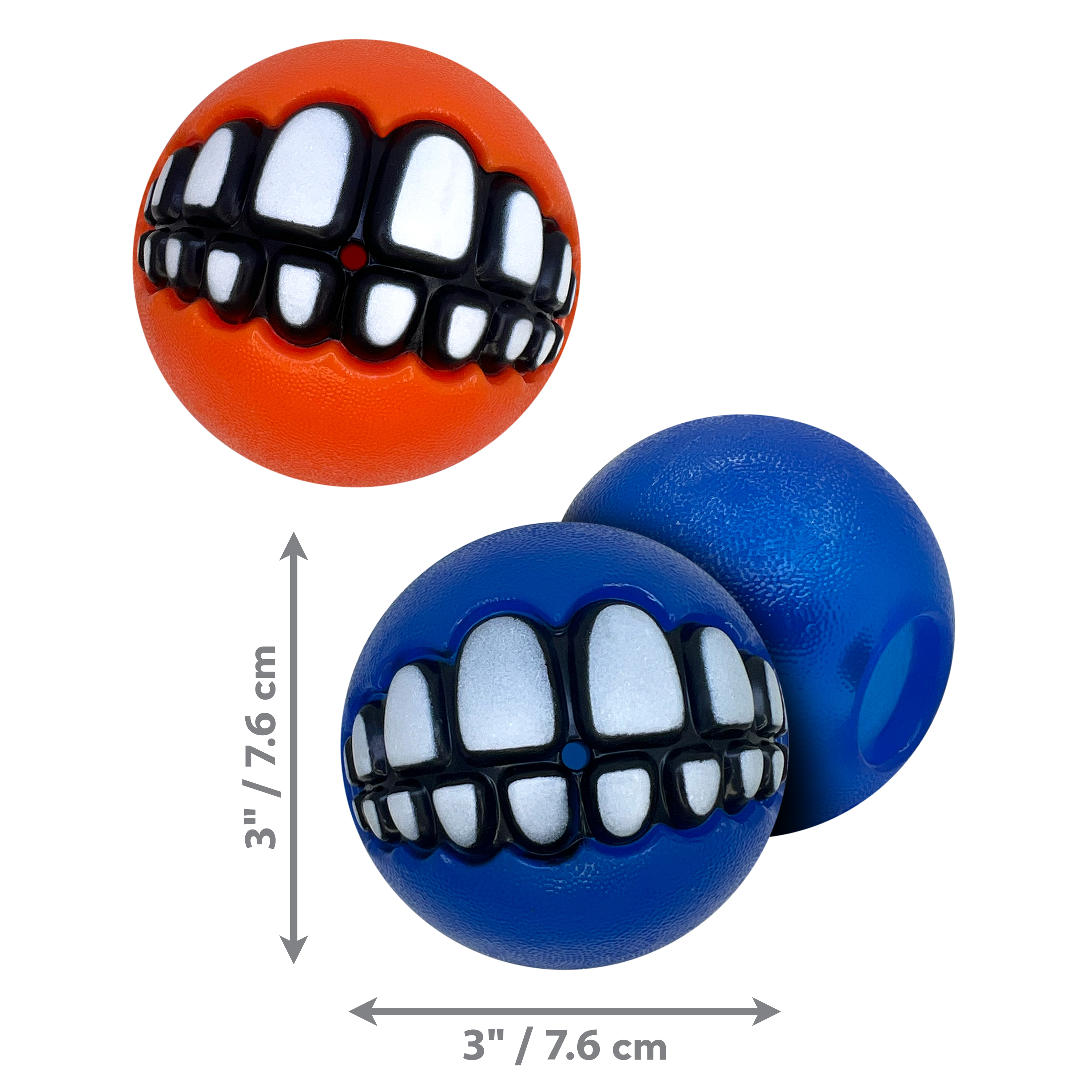 Kong Grinz Smile Balls - Durable Dog Chew Toys for Aggressive Chewers - Fun Interactive Pet Toys for Small & Large Dogs - Perfect for Playtime, Training & Stress Relief