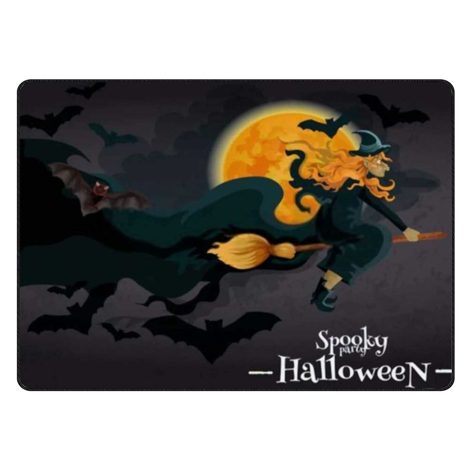 Non-Slip Halloween Witch Memory Foam Bath Mat - Super Soft & Absorbent Fast-Drying Bathroom Rug (31x20 Inch) - Perfect for Spooky Decor, Bathtub Safety & Machine Washable